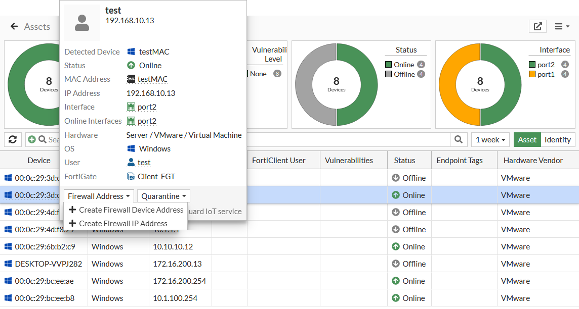 Adding MACbased addresses to devices FortiGate / FortiOS 7.4.2